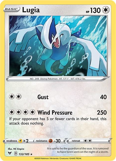Lugia 132/185 Holo Rare Vivid Voltage Pokémon card