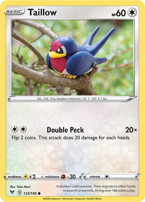 Taillow 133/185 Common Vivid Voltage Pokémon card