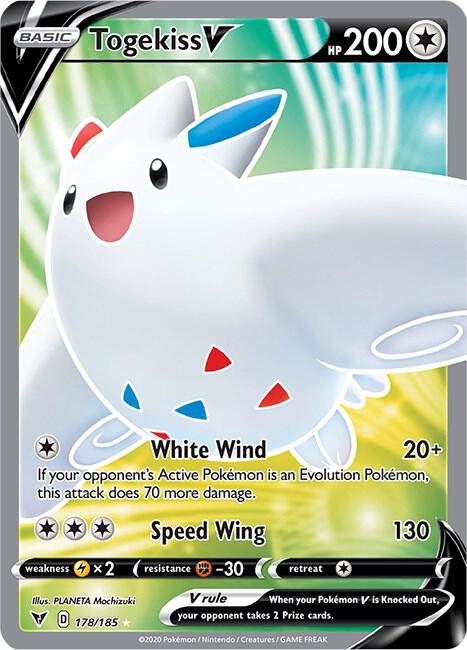 Togekiss V (Full Art) - 178/185 Ultra Rare SWSH04: Vivid Voltage