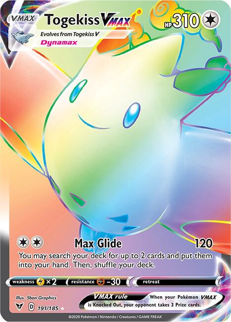 Togekiss VMAX (Secret) - 191/185 Secret Rare SWSH04: Vivid Voltage