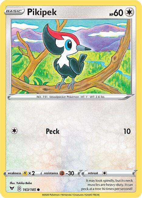 Pikipek 143/185 Common Vivid Voltage Pokémon card