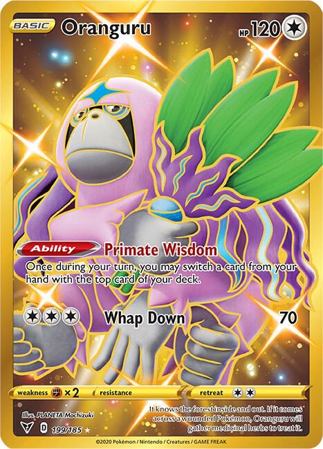 Oranguru (Secret) - 199/185 Secret Rare SWSH04: Vivid Voltage