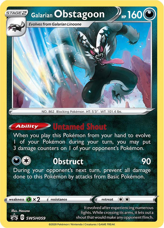 Galarian Obstagoon - SWSH059 SWSH059 Promo Sword & Shield Promo Cards Pokémon card