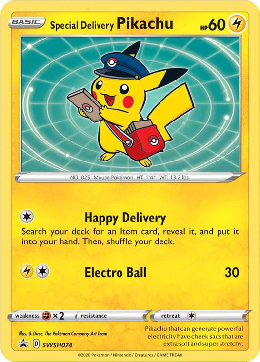 Special Delivery Pikachu - SWSH074 SWSH074 Promo Sword & Shield Promo Cards Pokémon card