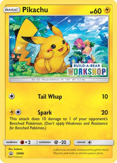 Pikachu - SM86 (Build-A-Bear Workshop Exclusive) SM86 Promo Miscellaneous Cards & Products Pokémon card