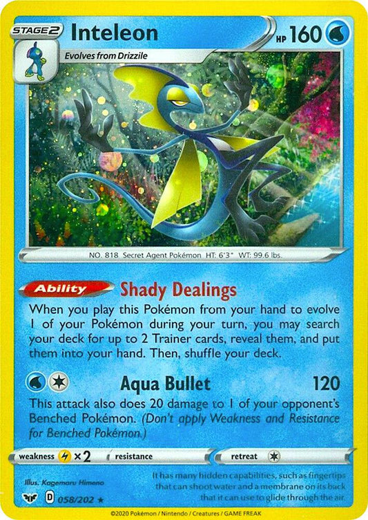 Inteleon - 058/202 (Cosmos Holo) 058/202 Promo Miscellaneous Cards & Products Pokémon card