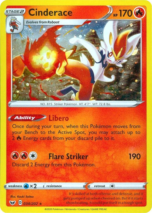 Cinderace - 034/202 (Cosmos Holo) 034/202 Promo Miscellaneous Cards & Products Pokémon card