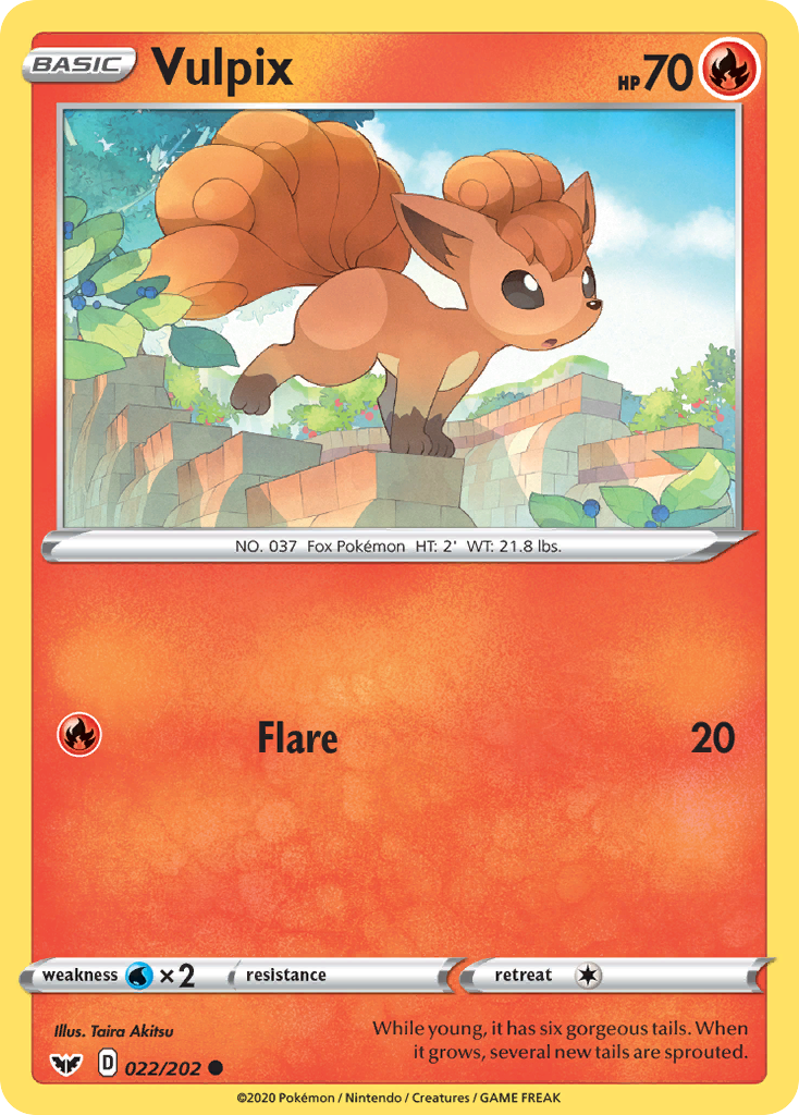 Vulpix 022/202 Common Sword & Shield