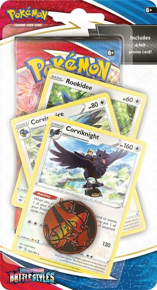 Battle Styles Premium Checklane Blister [Corviknight] - SWSH05: Battle Styles