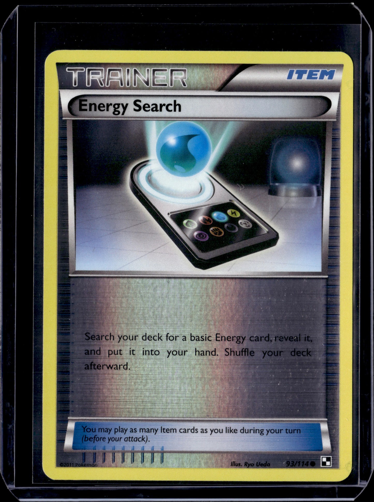 Energy Search Black and White #93/114 Reverse Holofoil Pokémon Card (front)