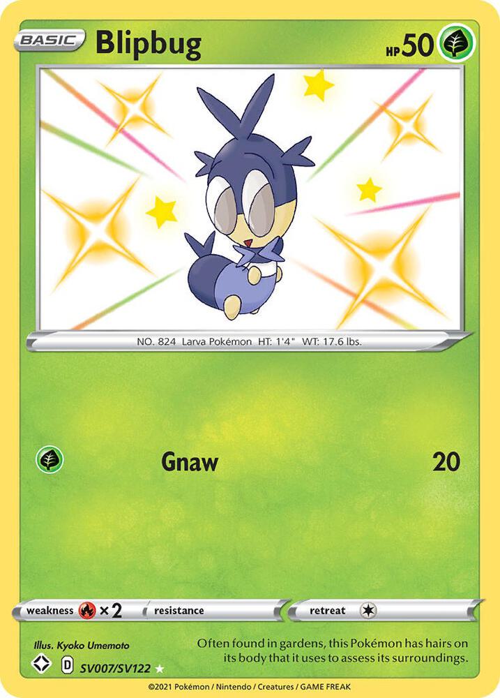 Blipbug SV007/SV122 Shiny Holo Rare Shiny Vault Pokémon card