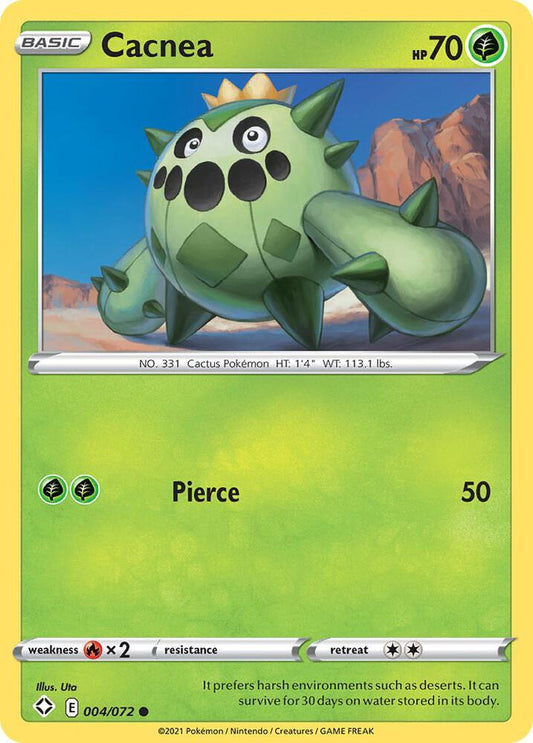 Cacnea 004/072 Common Shining Fates Pokémon card