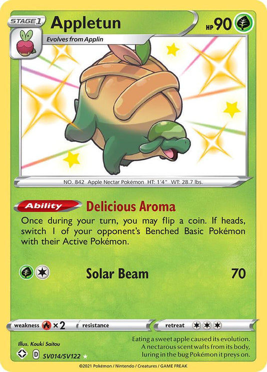 Appletun SV014/SV122 Shiny Holo Rare Shiny Vault Pokémon card