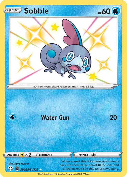 Sobble SV025/SV122 Shiny Holo Rare Shiny Vault Pokémon card