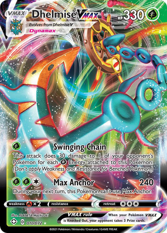 Dhelmise VMAX 010/072 Ultra Rare Shining Fates Pokémon card