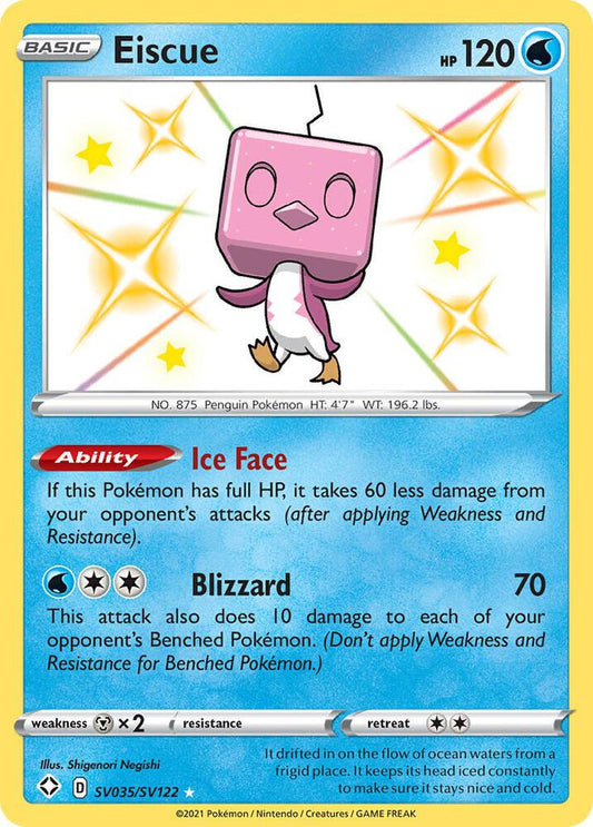 Eiscue SV035/SV122 Shiny Holo Rare Shiny Vault Pokémon card