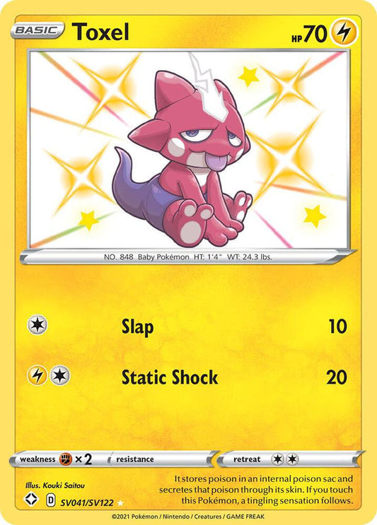 Toxel SV041/SV122 Shiny Holo Rare Shiny Vault Pokémon card