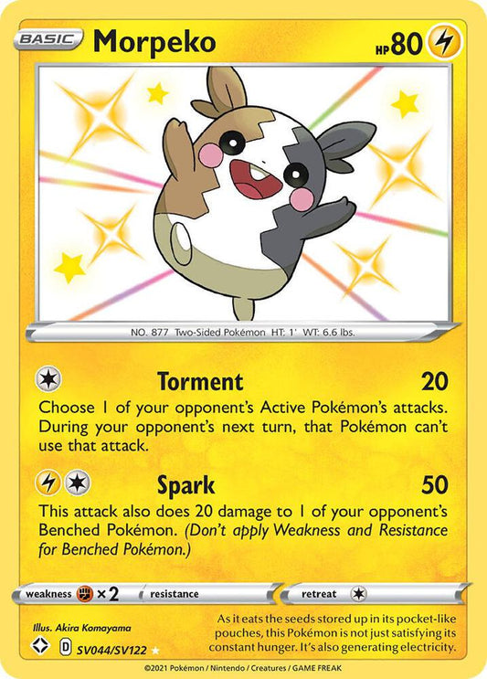 Morpeko SV044/SV122 Shiny Holo Rare Shiny Vault Pokémon card