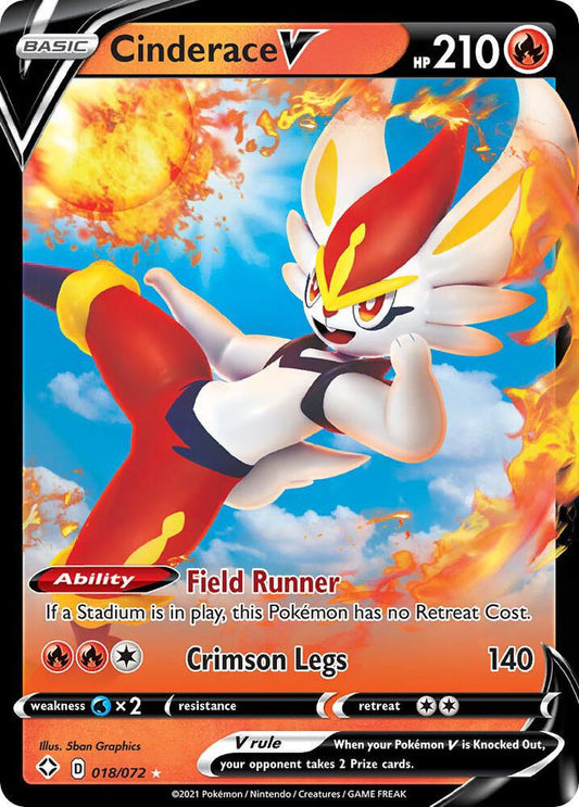Cinderace V 018/072 Ultra Rare Shining Fates Pokémon card