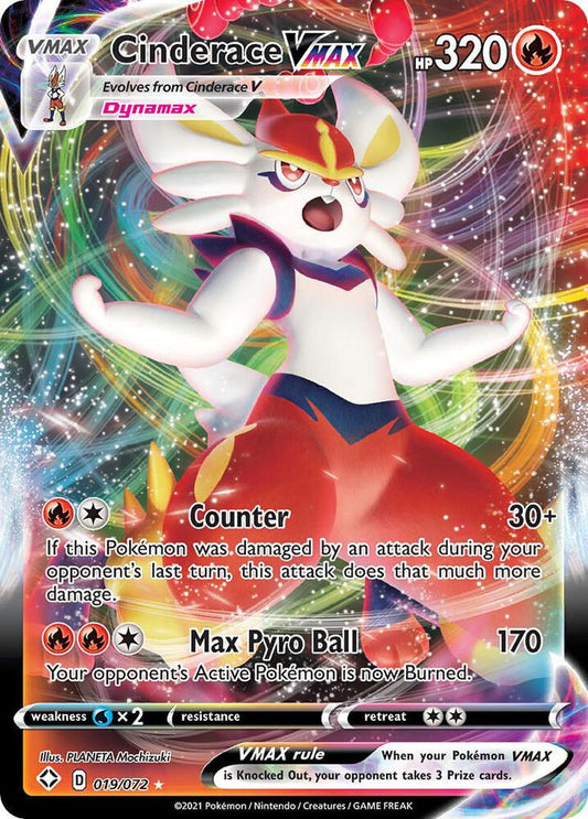 Cinderace VMAX 019/072 Ultra Rare Shining Fates Pokémon card