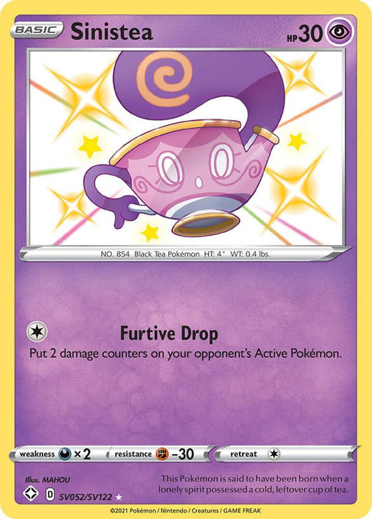 Sinistea SV052/SV122 Shiny Holo Rare Shiny Vault Pokémon card