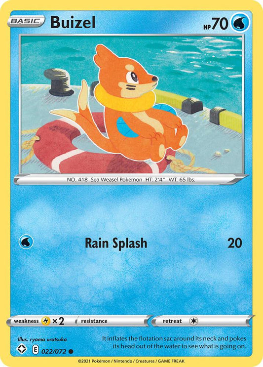 Buizel 022/072 Common Shining Fates Pokémon card
