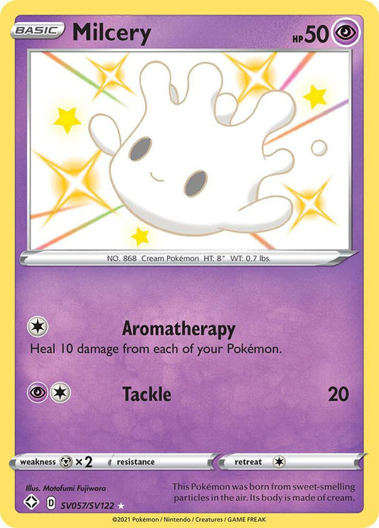 Milcery SV057/SV122 Shiny Holo Rare Shiny Vault Pokémon card