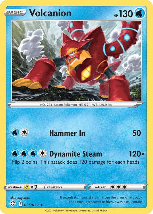 Volcanion 025/072 Rare Shining Fates Pokémon card