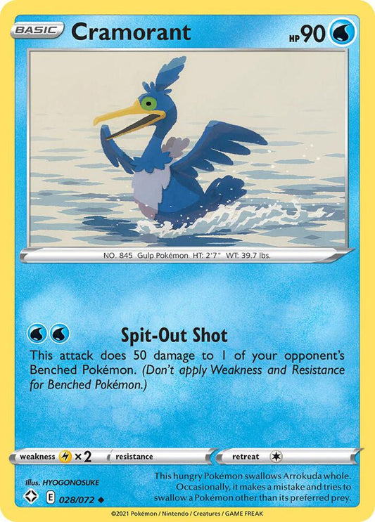 Cramorant 028/072 Uncommon Shining Fates Pokémon card