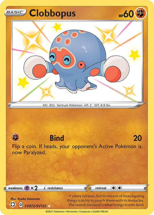 Clobbopus SV072/SV122 Shiny Holo Rare Shiny Vault Pokémon card