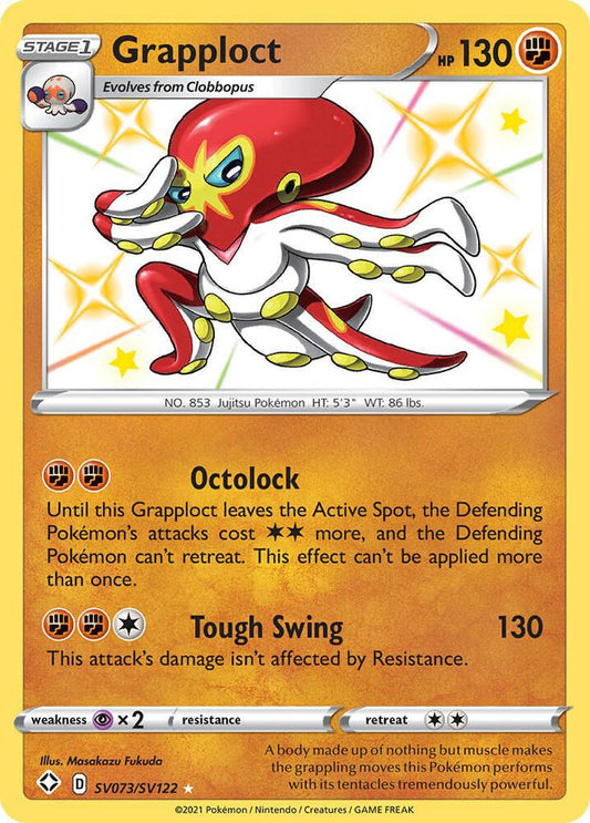 Grapploct SV073/SV122 Shiny Holo Rare Shiny Vault Pokémon card