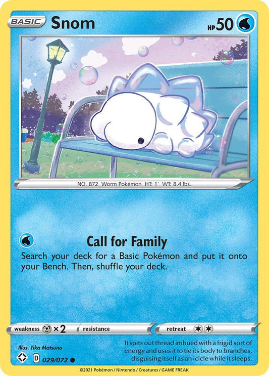 Snom 029/072 Common Shining Fates Pokémon card