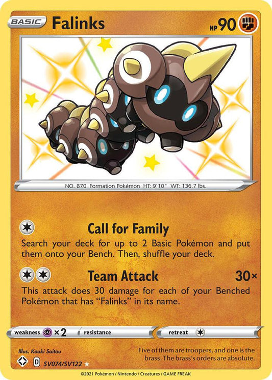 Falinks SV074/SV122 Shiny Holo Rare Shiny Vault Pokémon card