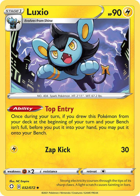 Luxio 032/072 Uncommon Shining Fates Pokémon card