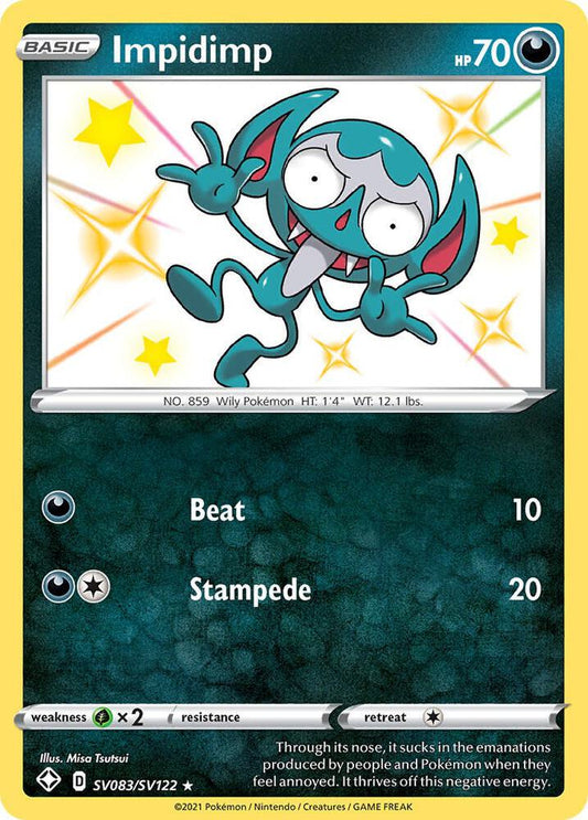 Impidimp SV083/SV122 Shiny Holo Rare Shiny Vault Pokémon card