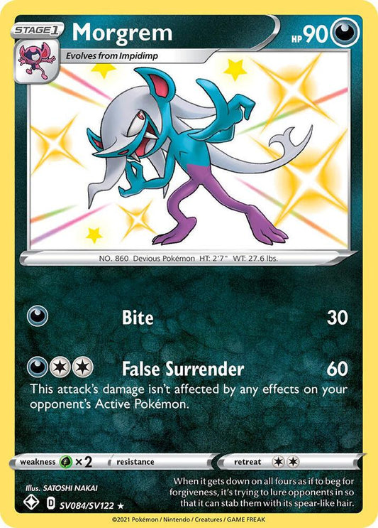 Morgrem SV084/SV122 Shiny Holo Rare Shiny Vault Pokémon card