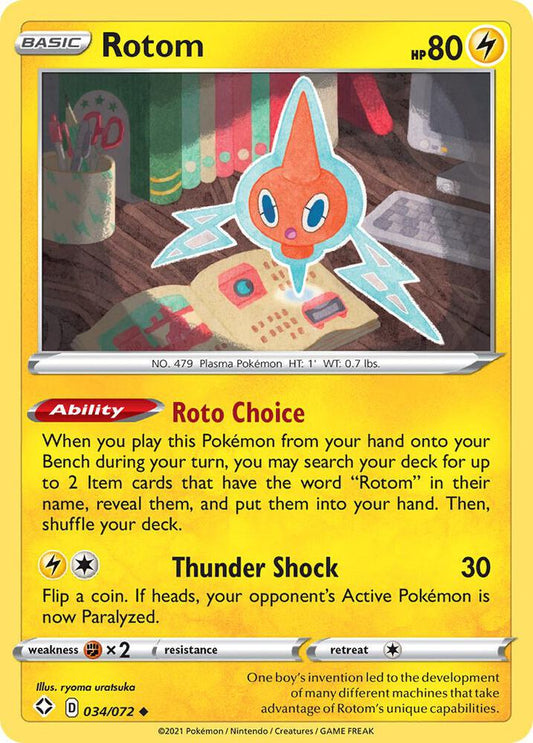 Rotom 034/072 Uncommon Shining Fates Pokémon card