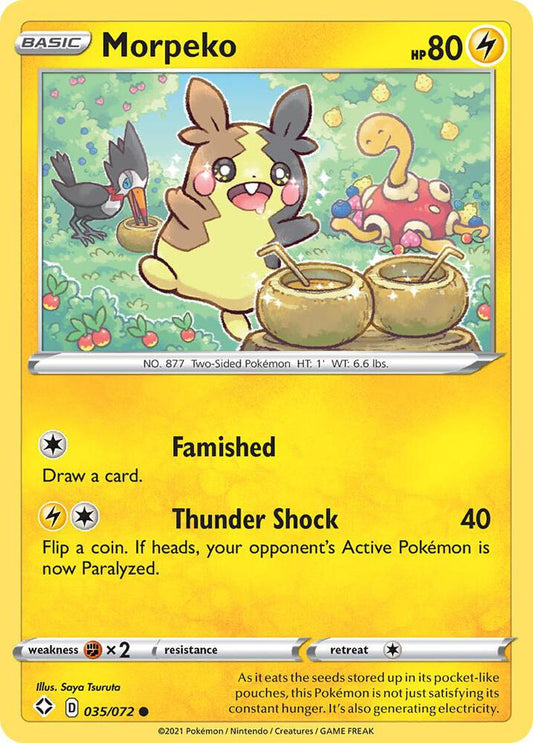 Morpeko (035) 035/072 Common Shining Fates Pokémon card