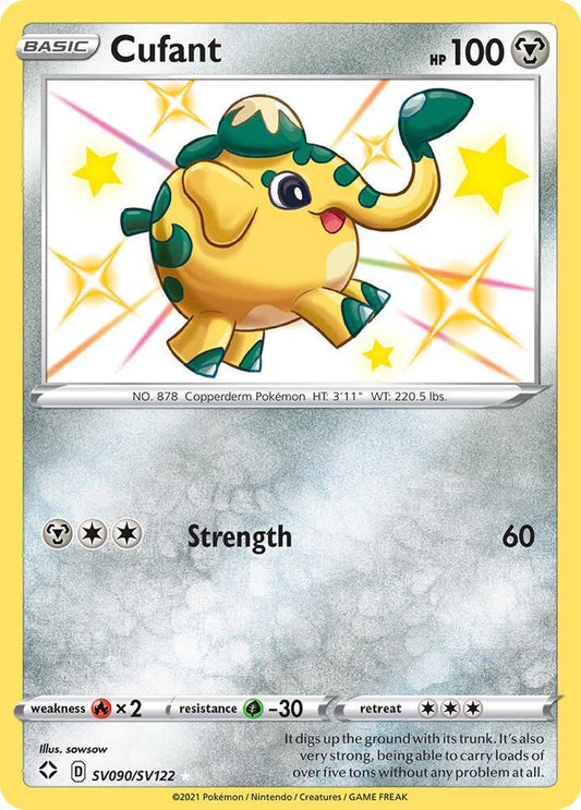 Cufant SV090/SV122 Shiny Holo Rare Shiny Vault Pokémon card