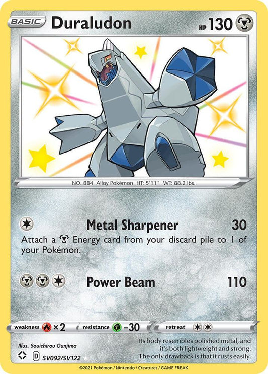 Duraludon SV092/SV122 Shiny Holo Rare Shiny Vault Pokémon card