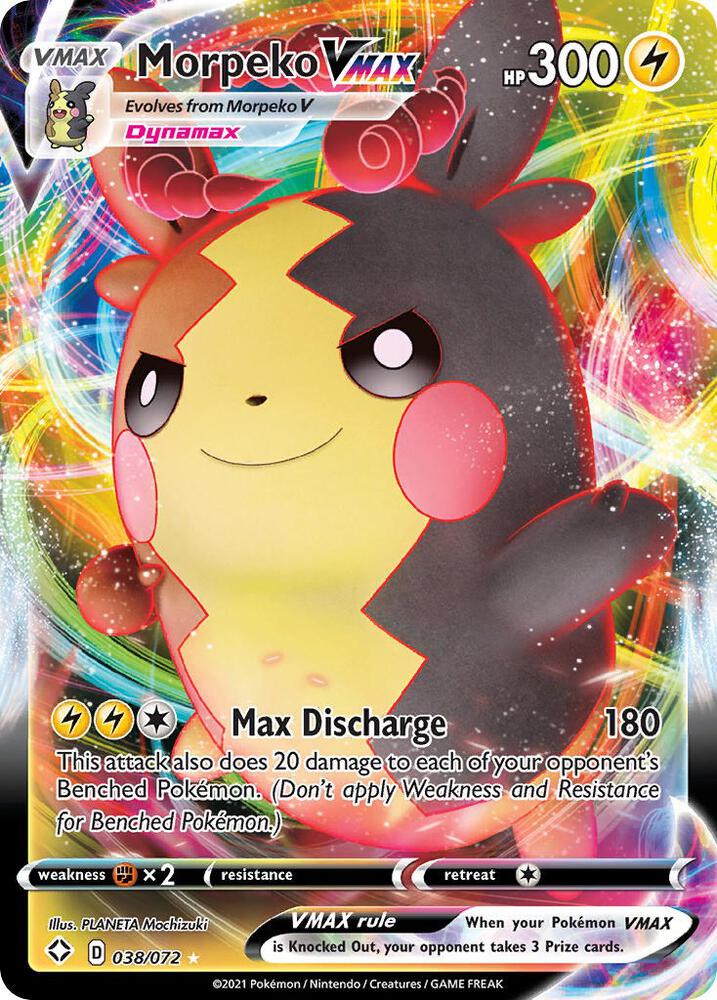 Morpeko VMAX 038/072 Ultra Rare Shining Fates Pokémon card