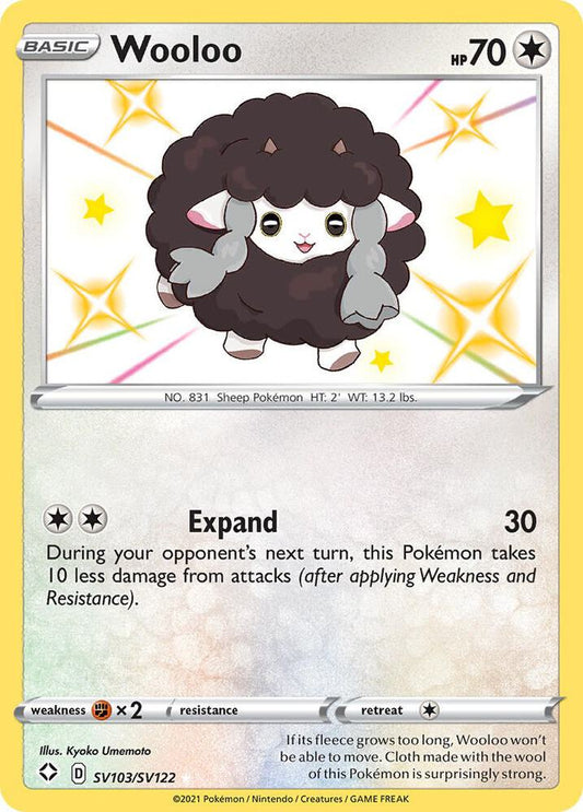 Wooloo SV103/SV122 Shiny Holo Rare Shiny Vault Pokémon card