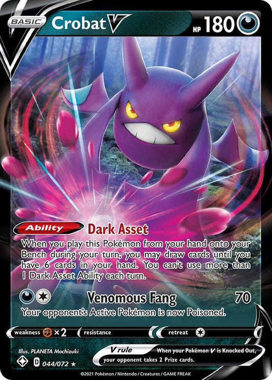 Crobat V 044/072 Ultra Rare Shining Fates Pokémon card