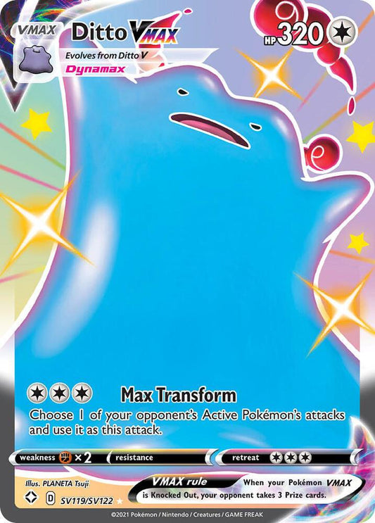 Ditto VMAX SV119/SV122 Shiny Holo Rare Shiny Vault Pokémon card