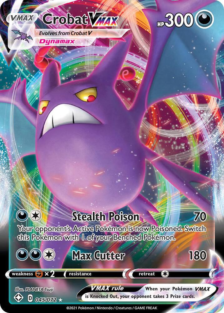 Crobat VMAX 045/072 Ultra Rare Shining Fates Pokémon card
