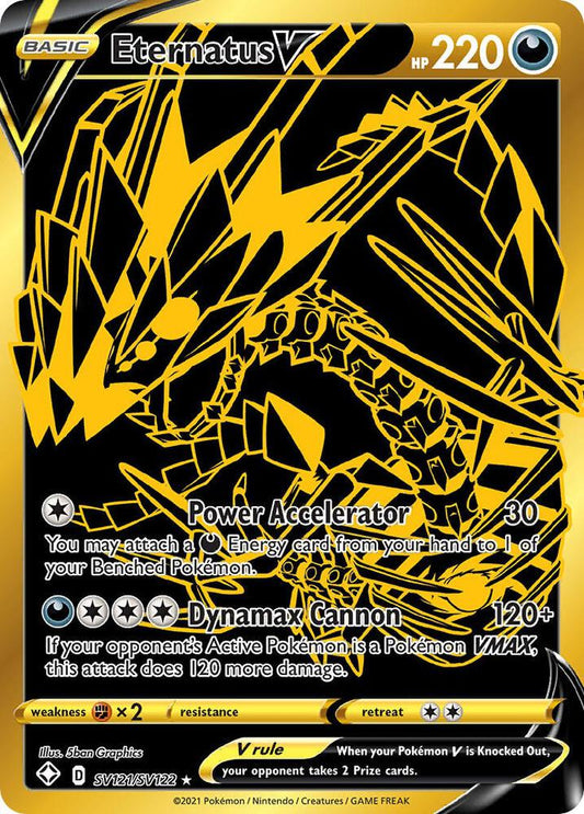 Eternatus V SV121/SV122 Shiny Holo Rare Shiny Vault Pokémon card
