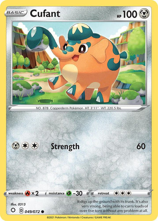Cufant 049/072 Common Shining Fates Pokémon card