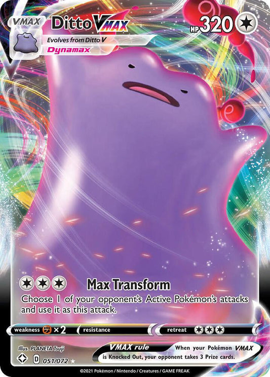 Ditto VMAX 051/072 Ultra Rare Shining Fates Pokémon card
