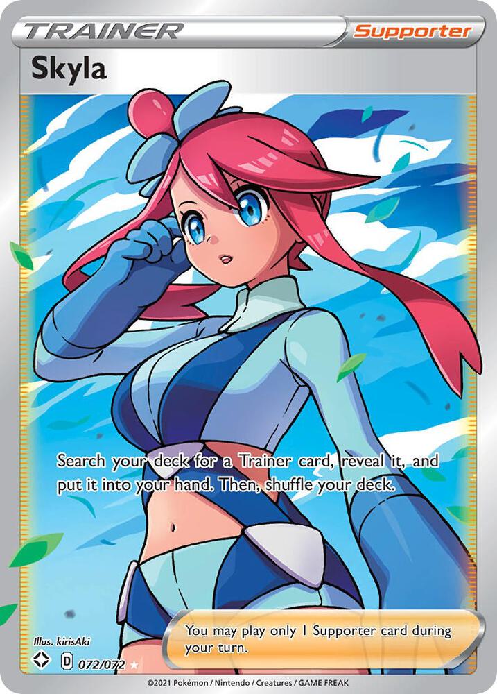 Skyla (Full Art) 072/072 Ultra Rare Shining Fates Pokémon card