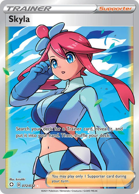 Skyla (Full Art) 072/072 Ultra Rare Shining Fates Pokémon card
